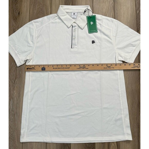 Flint Park White Short Sleeve Match Polo Mens Large NWT Golf/Tennis/Pickleball - Picture 10 of 10